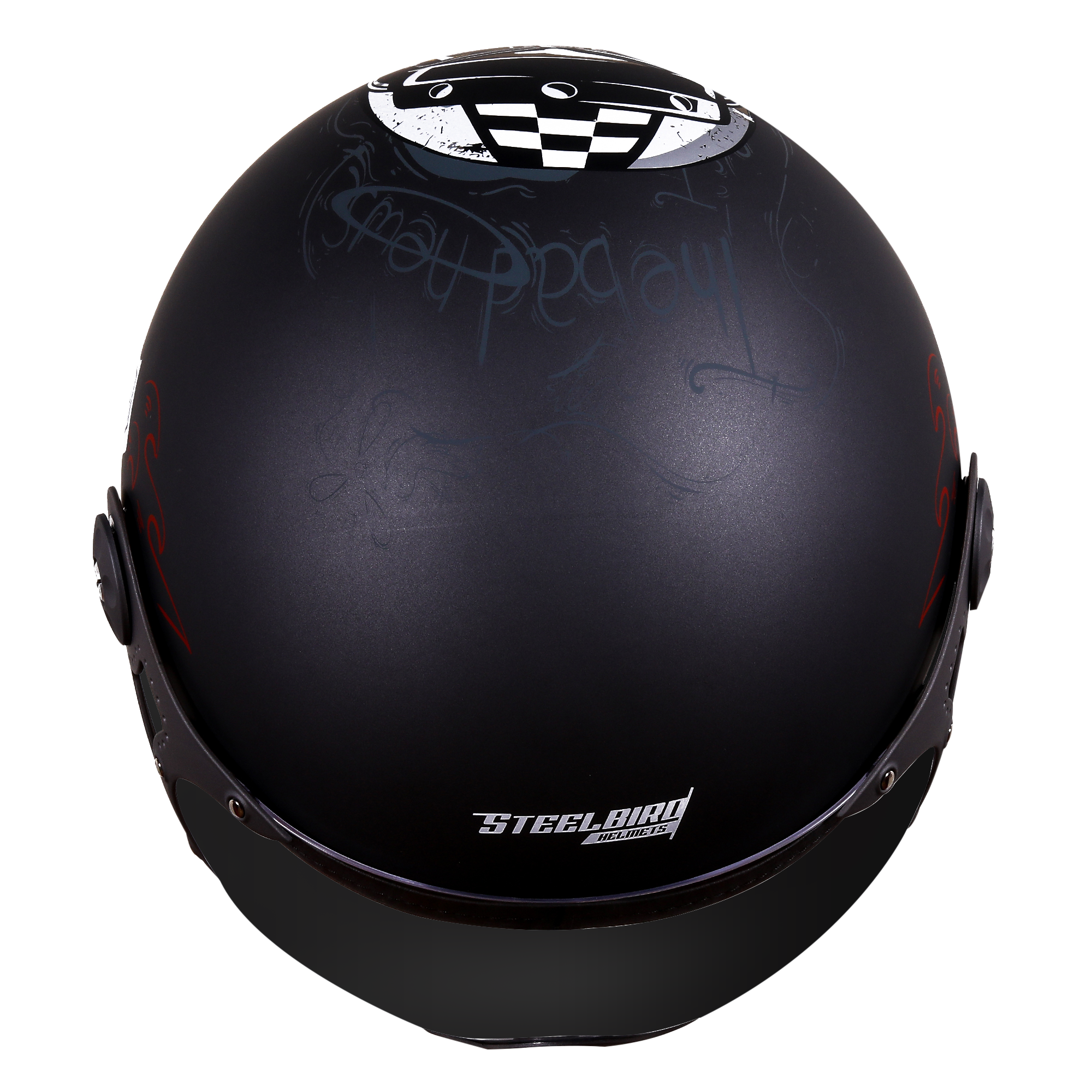 SB-40 DOT ROUTE 66 METALIC GREY (WITH EXTRA CLEAR VISOR)